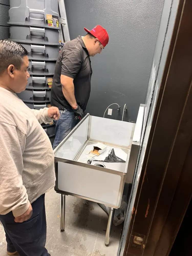 Commercial plumbing and sink installation in Rittman